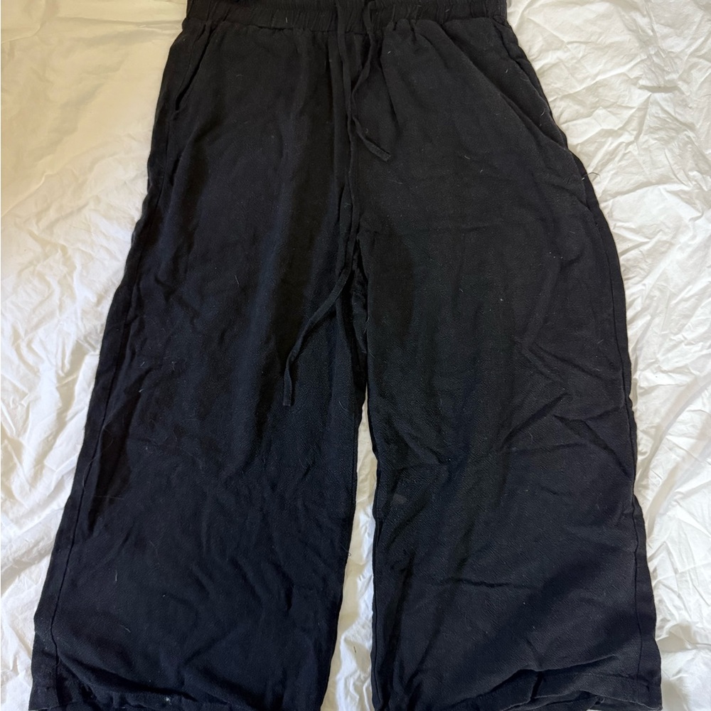 Black Wide-Leg Pants